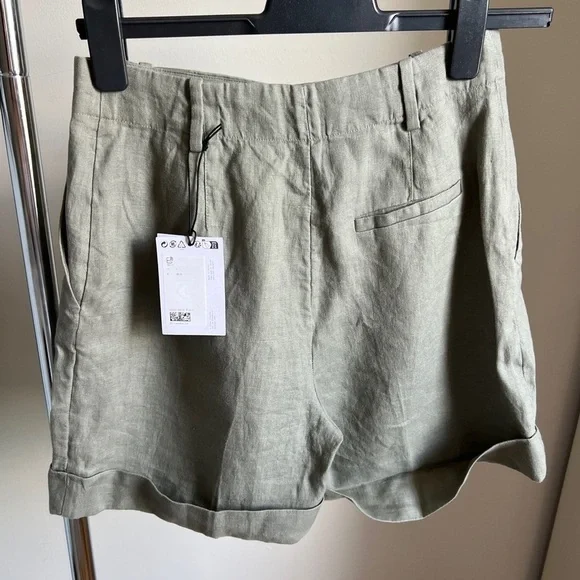 & Other Stories Tailored Wide-Leg Linen Shorts in Size 2 - Picture 7 of 13
